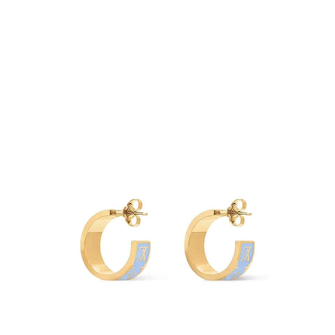 Louis Vuitton Серьги Nanogram Enamel Light Blue - фото 3