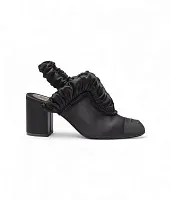 Chanel Атласные слингбэки Black - фото 1