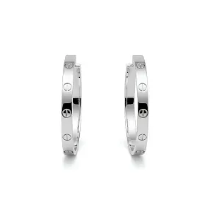 Cartier Серьги Love hoop earrings, large model White - фото 1