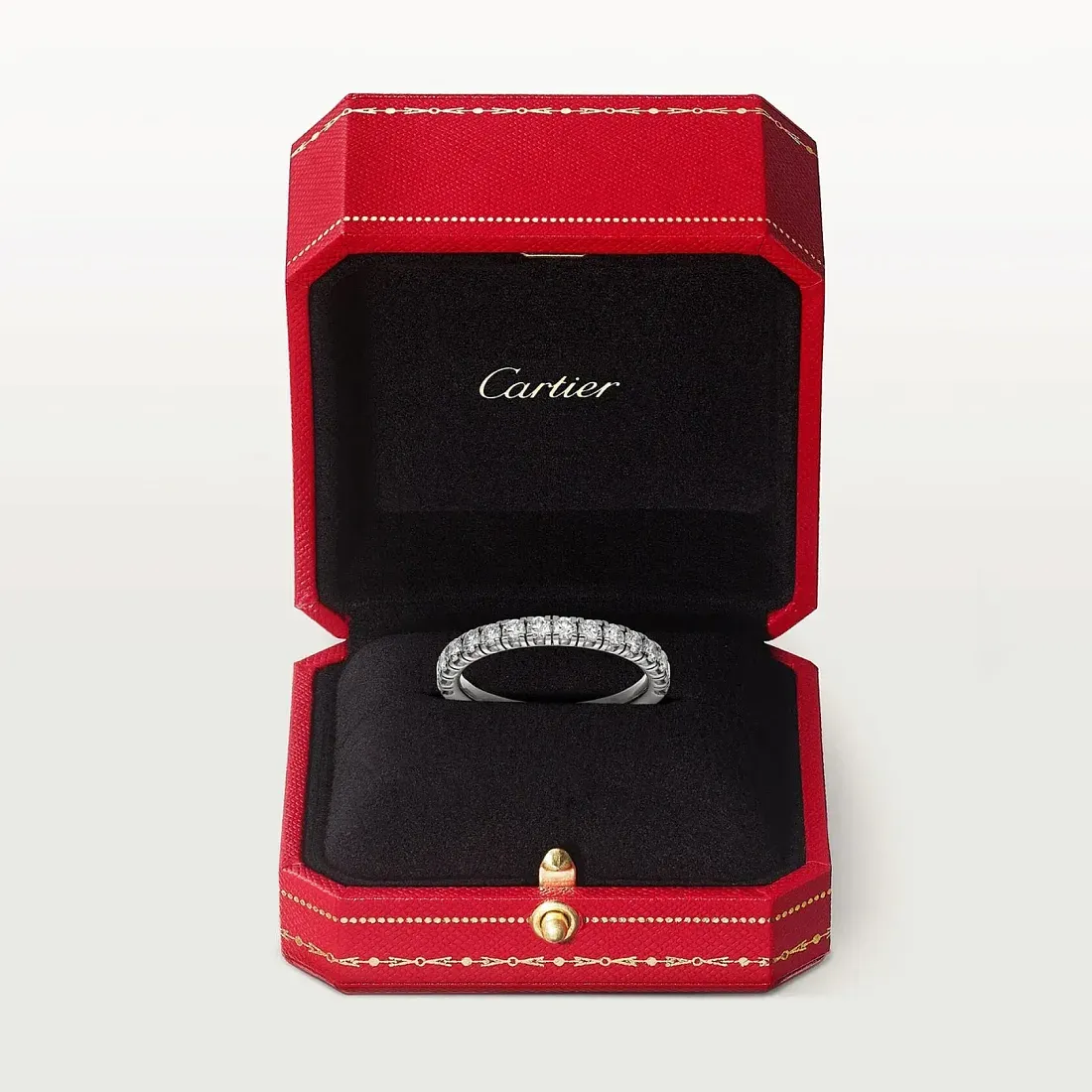 Cartier Обручальное кольцо с бриллиантовым паве Etincelle de 2 мм Platinum - фото 4
