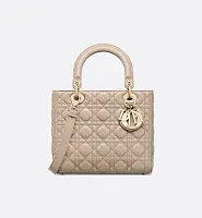Dior Сумка Lady среднего формата Warm Taupe - фото 1