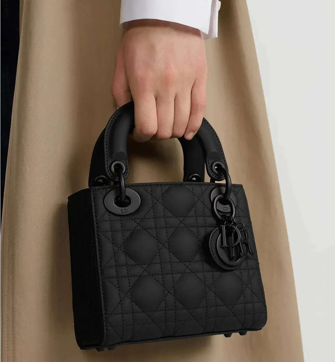 Dior Сумка Lady ultramatte cannage calfskin мини-формата - фото 3
