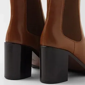 Prada Ботинки из кожи Cognac - фото 7