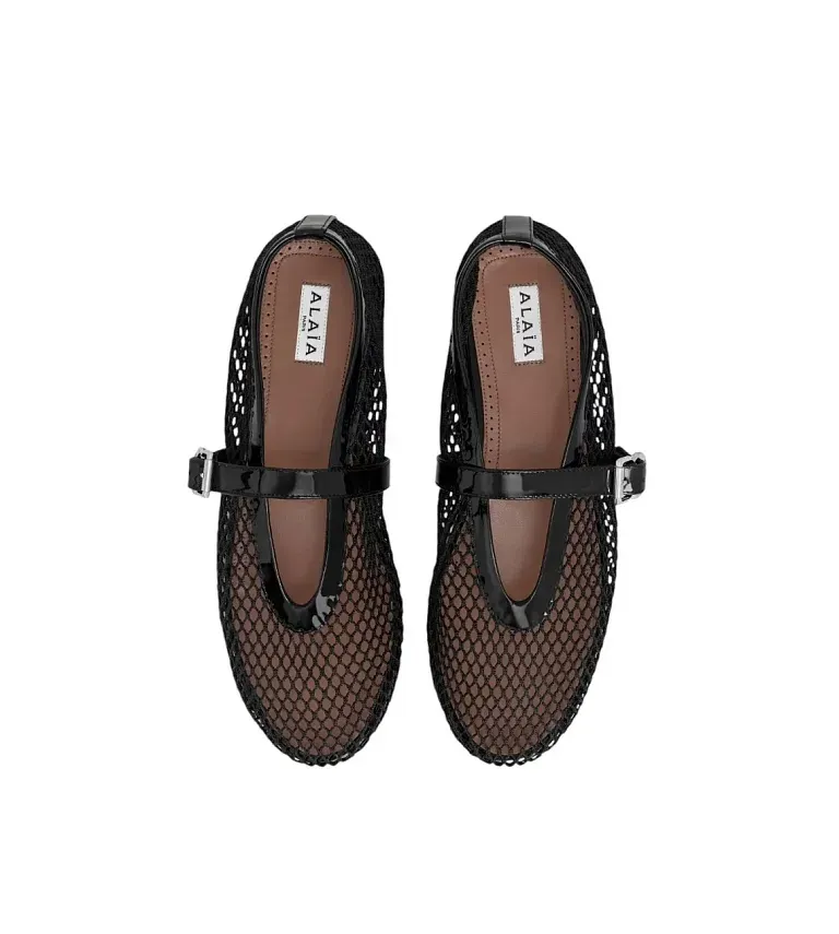 Балетки с сеткой Alaia Black - фото 1