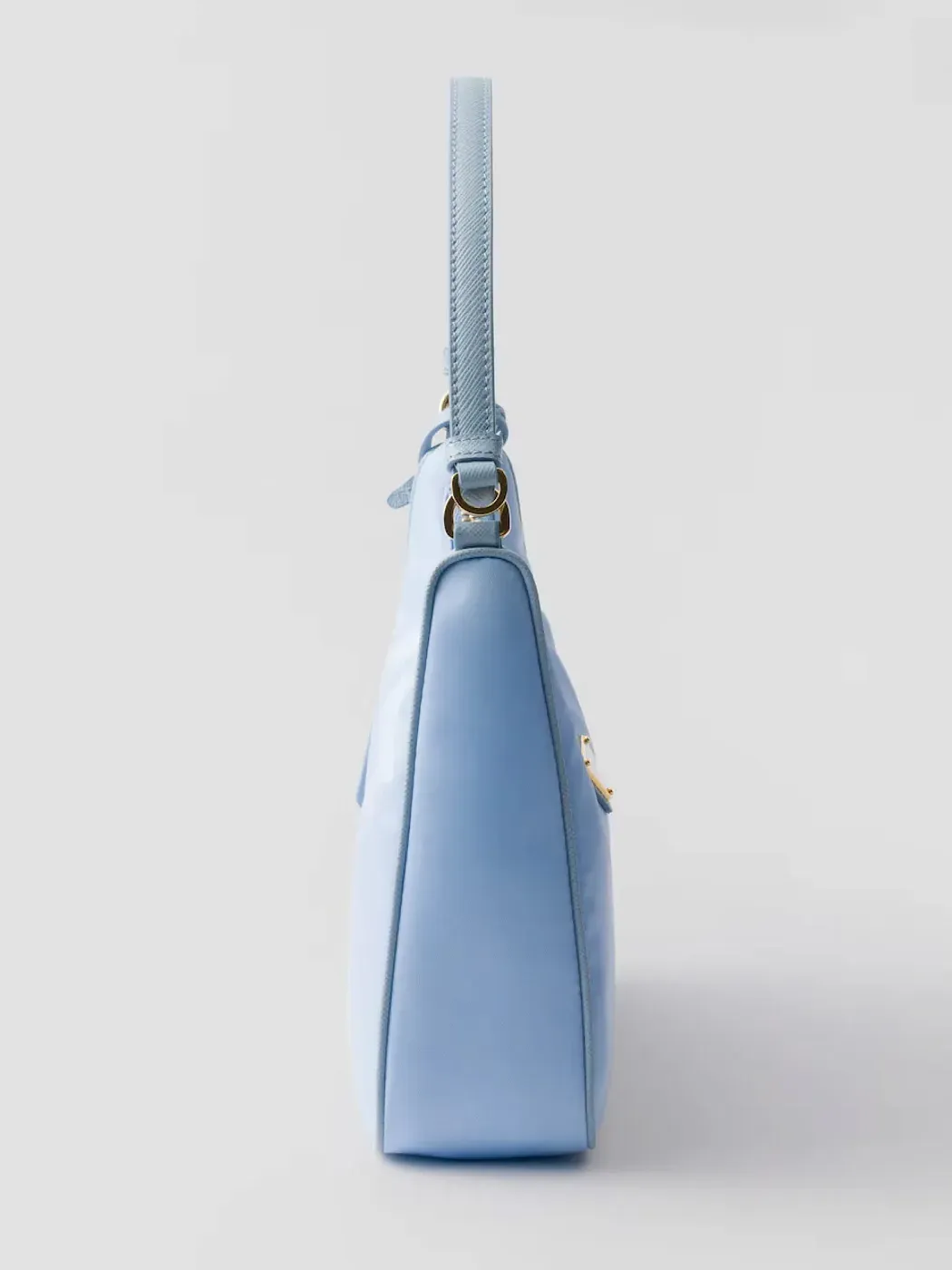Prada Mини-сумка из Re-Nylon и сафьяновой кожи Re-Edition 2005 Pale Blue - фото 4