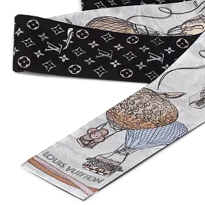 Louis Vuitton Шелковая лента Up And Away Black White - фото 2