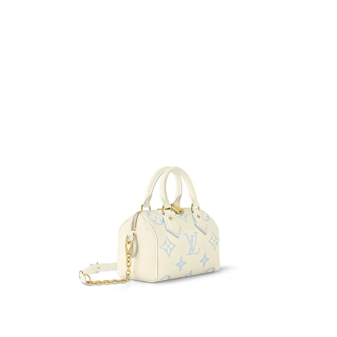 Louis Vuitton Сумка Speedy 20 с плечевым ремнем Latte/Candy Blue - фото 3