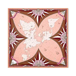 Louis Vuitton Платок-каре Map Tan - фото 1