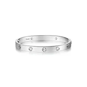 Cartier Браслет Love single-screw closure, classic model, 4 diamonds - фото 1