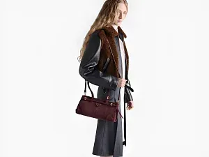 Prada Сумка средняя Bonnie Burgundy - фото 2
