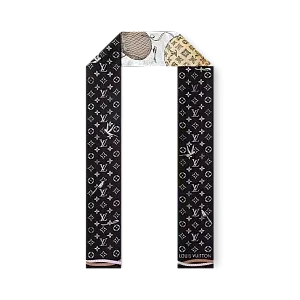 Louis Vuitton Шелковая лента Up And Away Black White - фото 3