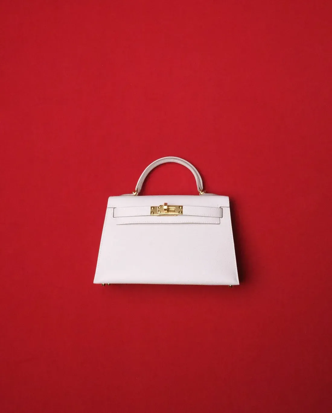 Hermès Сумка Kelly Mini 20 Gris Pale Epsom Gold Hardware - фото 3