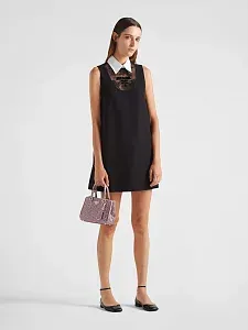 Prada Мини-сумка Galleria из атласа с кристаллами Alabaster Pink - фото 2