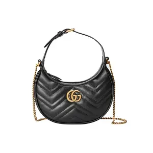 Gucci Мини-сумка на плечо GG Marmont Black - фото 1