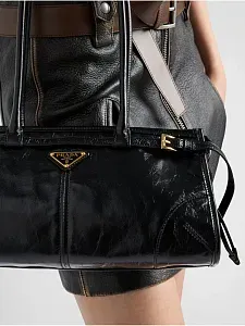 Prada Средняя кожаная сумка Black - фото 9