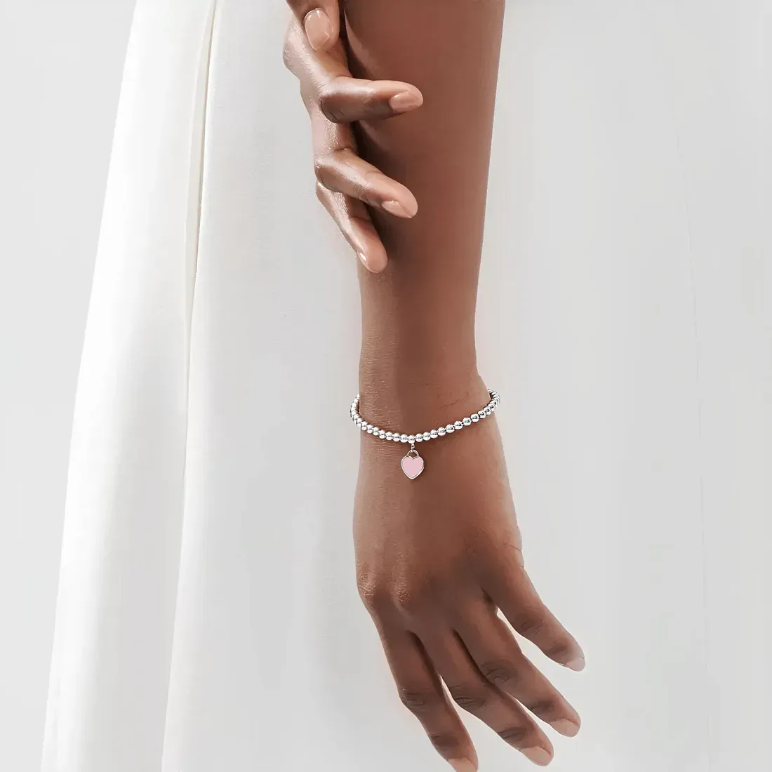 Tiffany & Co. Браслет Blue Heart Plaque Bead Bracelet Pink - фото 2