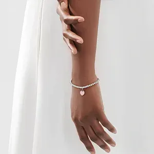 Tiffany & Co. Браслет Blue Heart Plaque Bead Bracelet Pink - фото 2