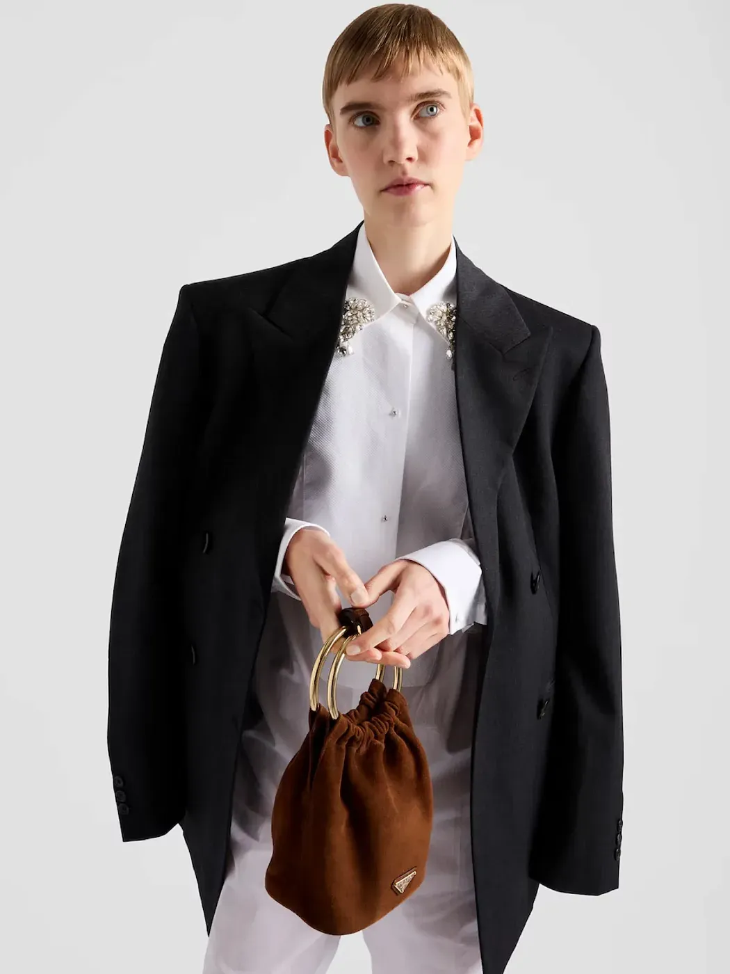 Prada Мини-сумка из замши - фото 2