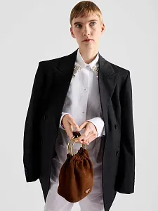 Prada Мини-сумка из замши - фото 2
