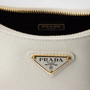 Prada Мини-сумка из сафьяновой кожи Re-Edition White - фото 4