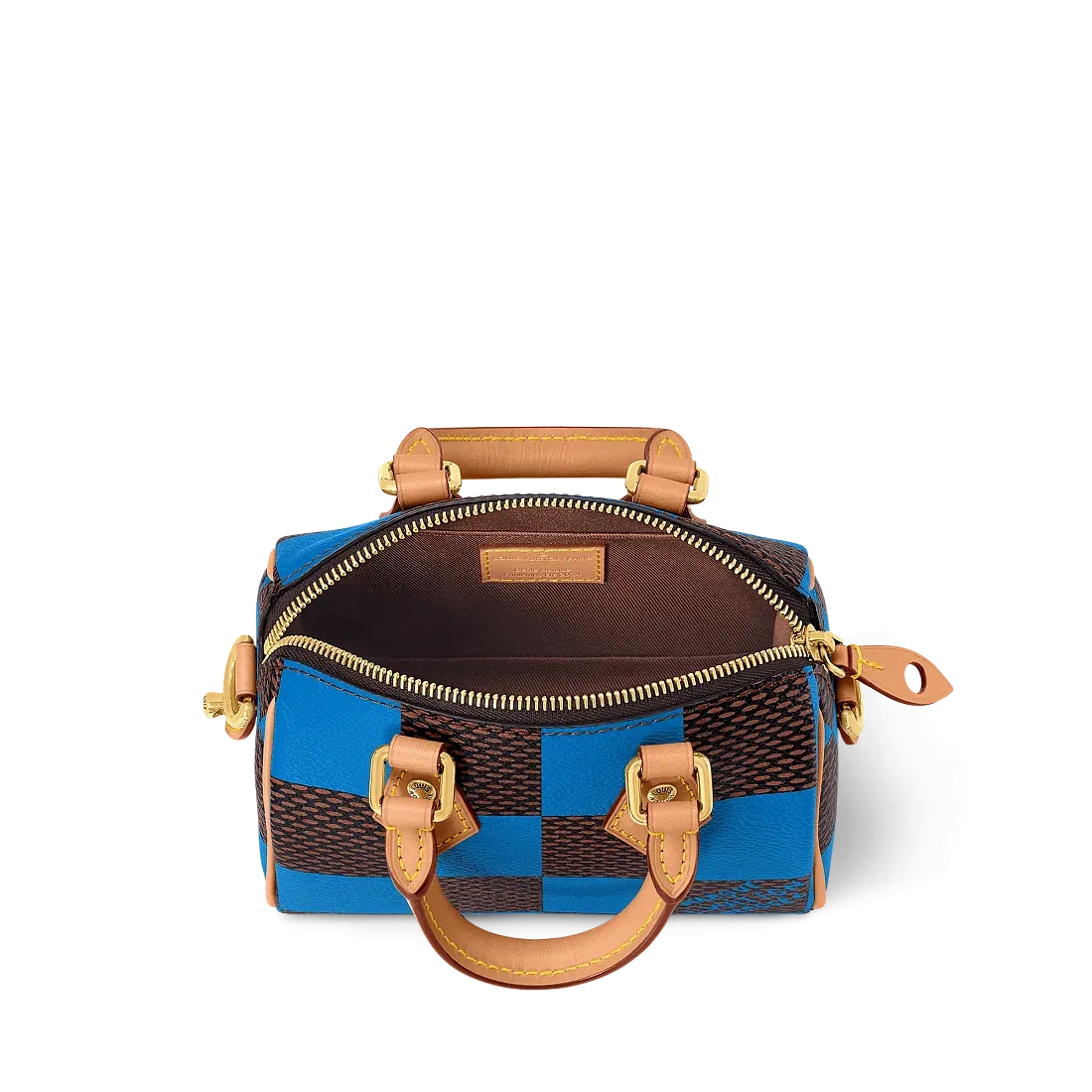 Louis Vuitton Сумка Speedy 18 Damier Pop с плечевым ремнем Blue - фото 3