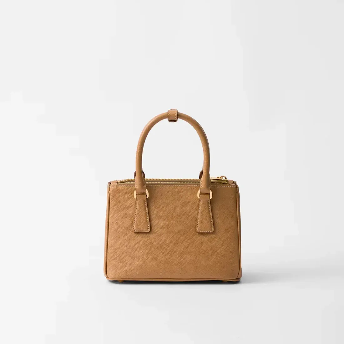 Prada Мини-сумка Galleria из сафьяновой кожи Natural - фото 3