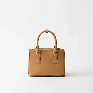Prada Мини-сумка Galleria из сафьяновой кожи Natural - фото 3