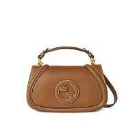 Gucci Маленькая сумка с верхней ручкой Blondie Brown - фото 1