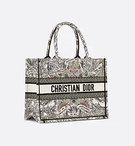 Dior Сумка Book Tote around the world motif среднего формата Latte - фото 2