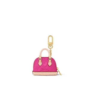 Louis Vuitton Аксессуар для сумки и брелок для ключей Micro Alma Vernis Rose - фото 3