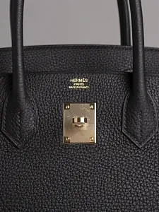 Hermès Сумка Birkin 30 Black Togo Permabrass Hardware - фото 3