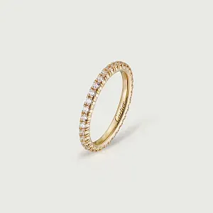 Cartier Обручальное кольцо с бриллиантовым паве Etincelle de Men 2 мм Yellow Gold - фото 1