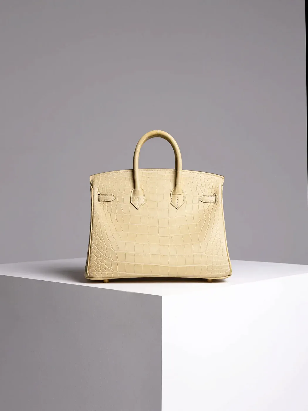 Hermès Cумка Birkin 25 Vanille Alligator Mississippiensis Matt Gold Hardware - фото 4