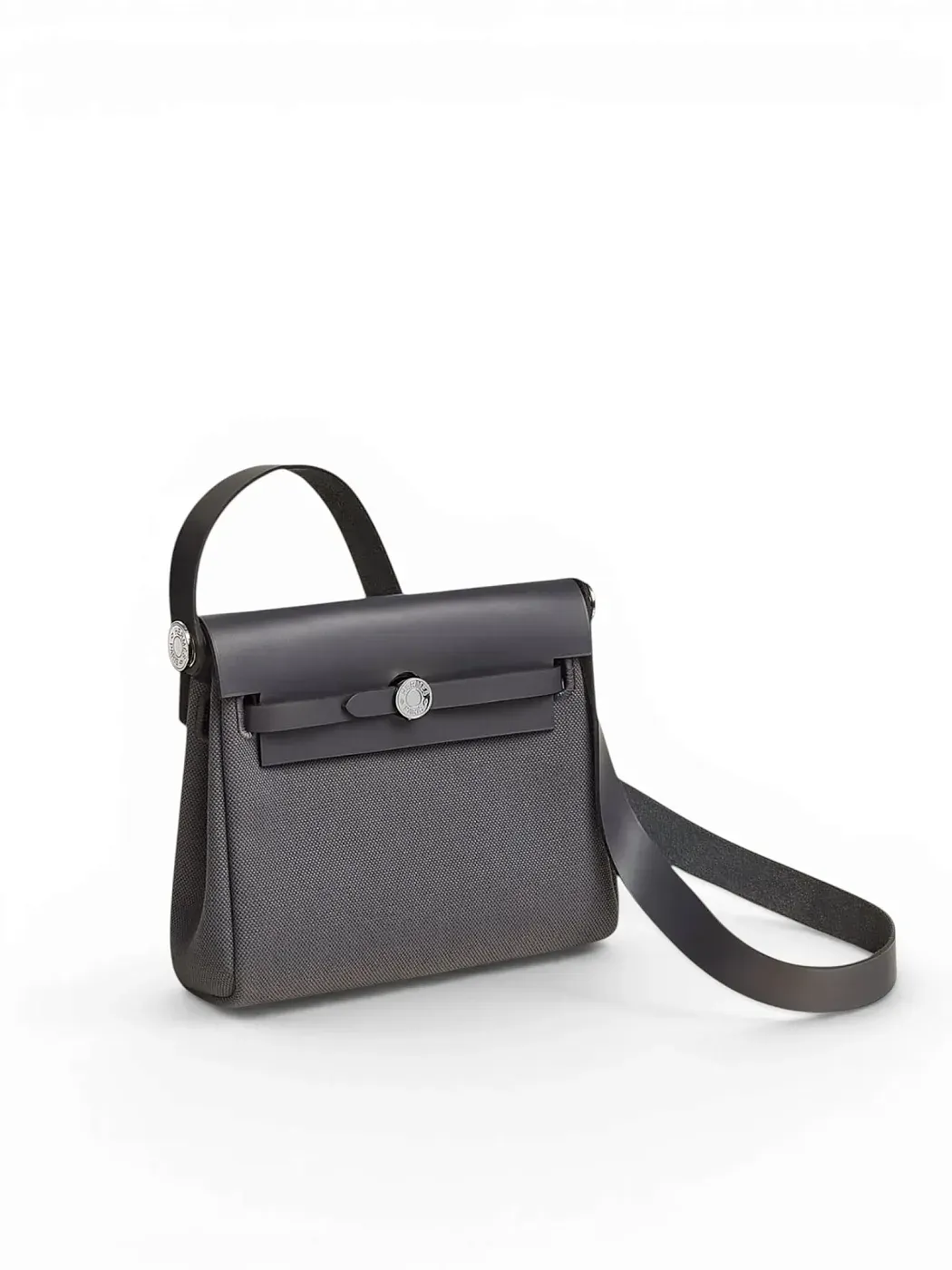 Hermès Сумка Herbag Zip 20 Retourne Ardoise Military Hunter Palladium Hardware - фото 2