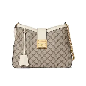 Gucci Сумка с замком GG White - фото 1