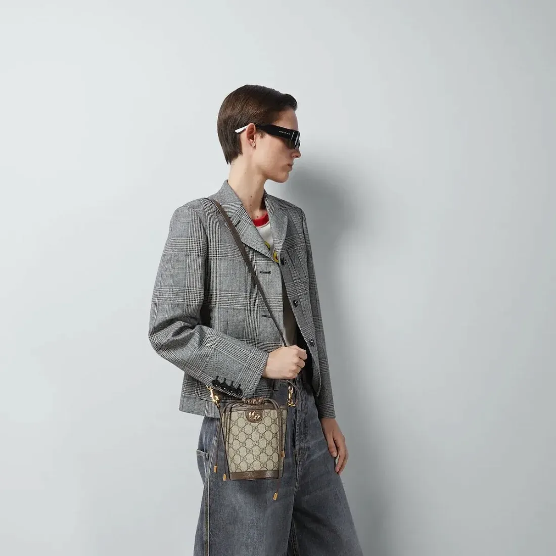 Gucci Мини-сумка Ophidia Beige / Ebony - фото 2