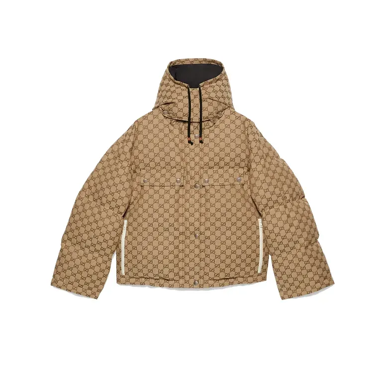 Стеганная куртка из хлопкового паулента GG Gucci - фото 1