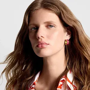 Louis Vuitton Серьги Nanogram Enamel Fuchsia - фото 5
