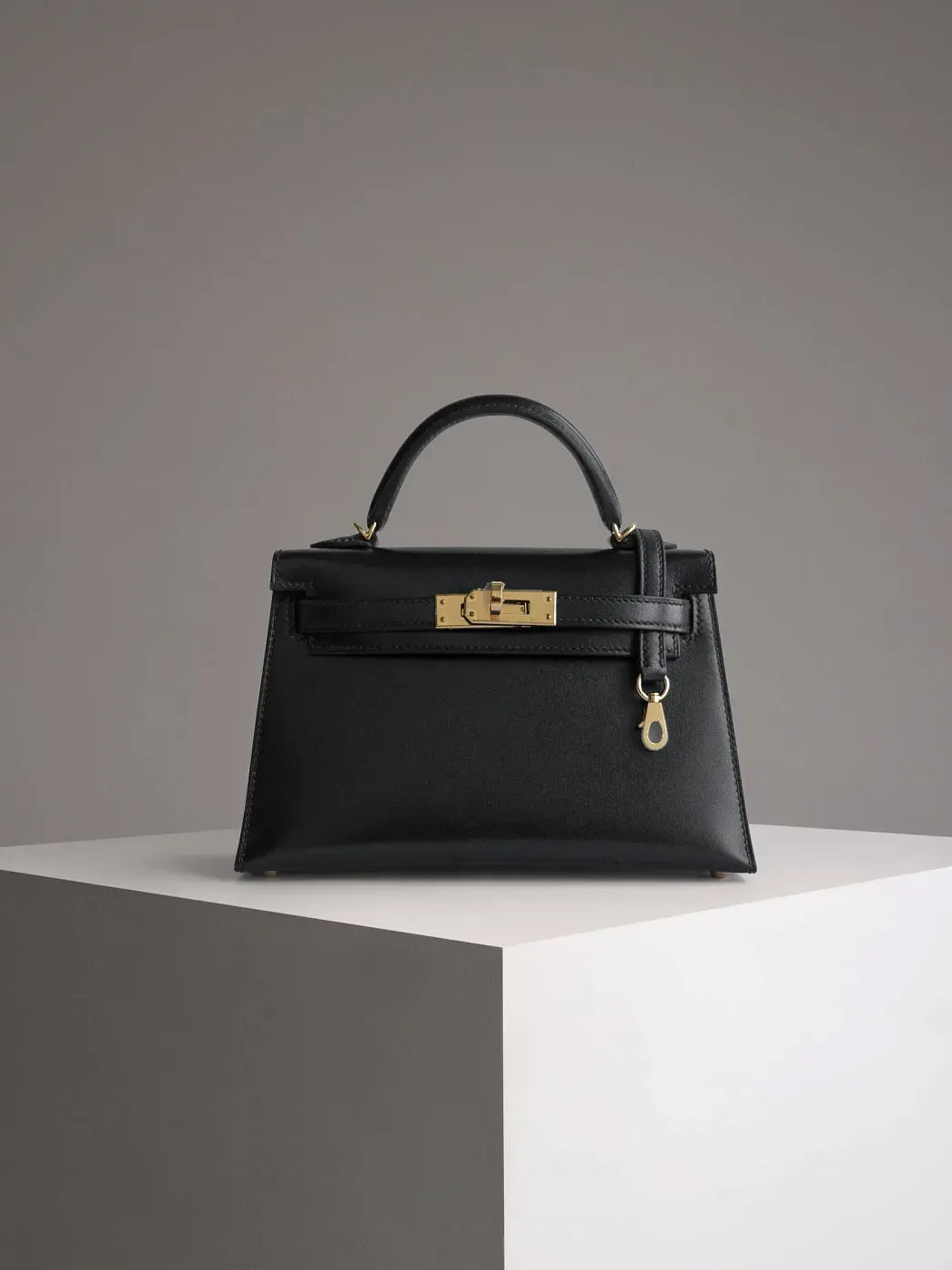 Hermès Сумка Kelly Mini 20 Black Box Gold Hardware - фото 8