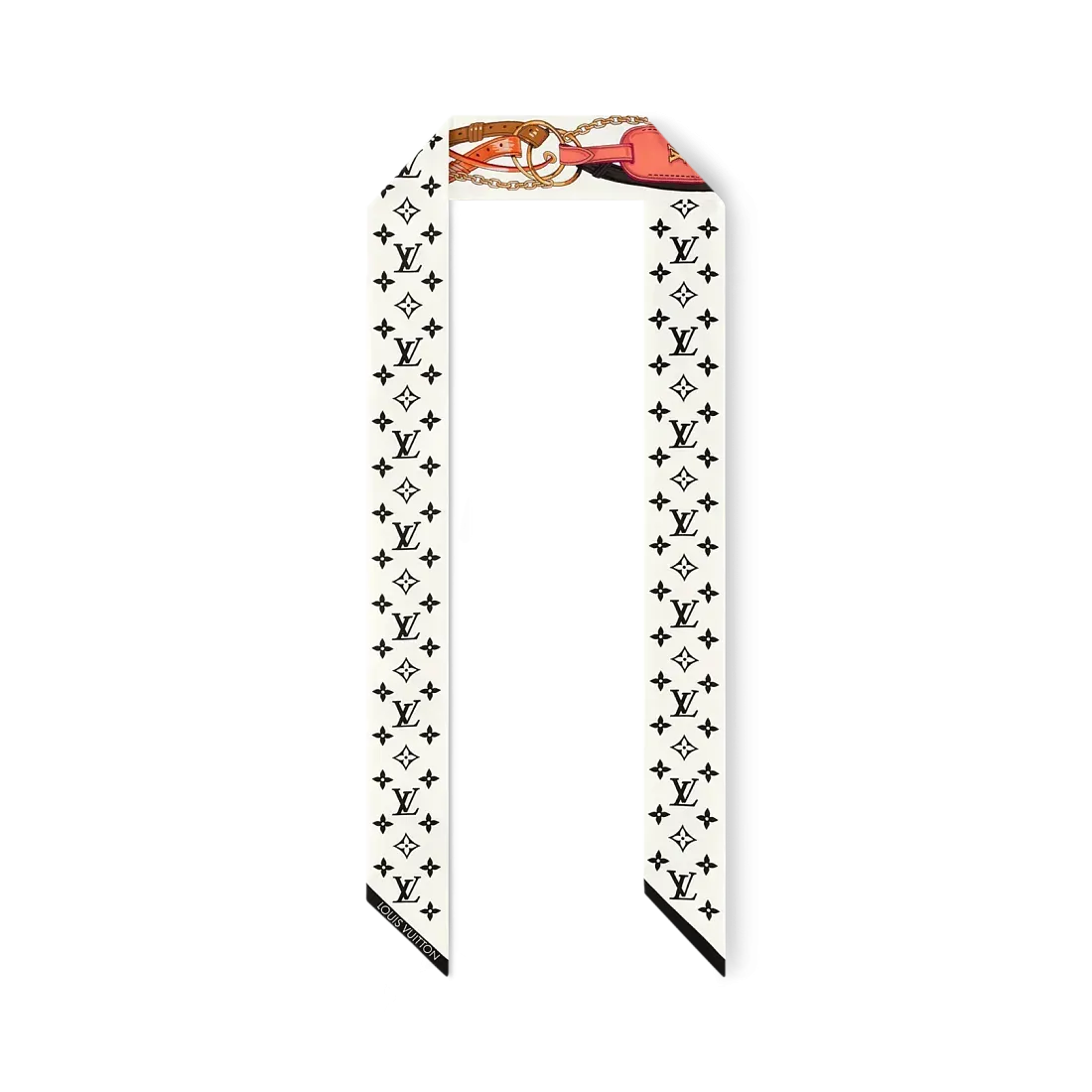 Louis Vuitton Шелковая лента Flower And Straps BB White - фото 3