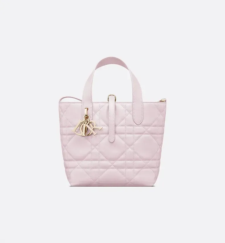 Вертикальная сумка-тоут Toujours маленького формата Dior Pale Pink - фото 1
