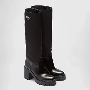 Prada Сапоги из кожи и Re-Nylon - фото 1