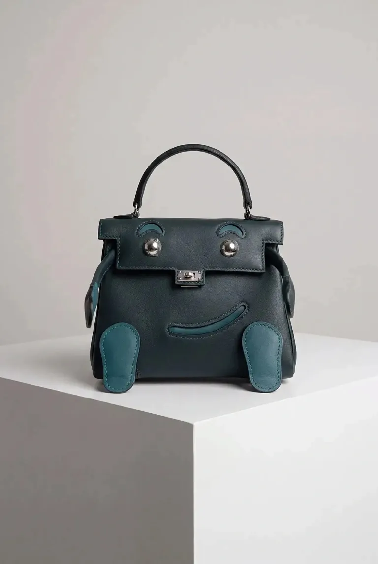 Сумка Hermes Kelly Doll Vert Cypress Vert Bosphore Swift Palladium Hardware - фото 1