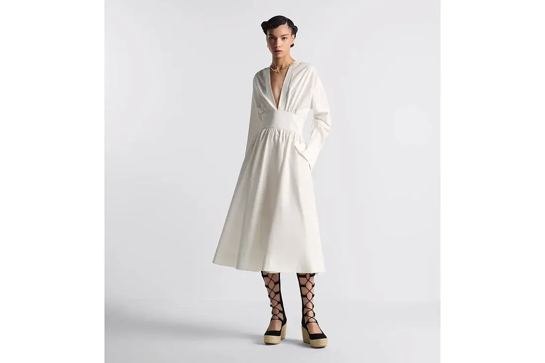 Dior Расклешенное платье миди - фото 2