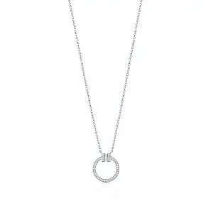 Tiffany & Co. Подвеска T Diamond Pendant a Baguette Diamond White Gold - фото 1