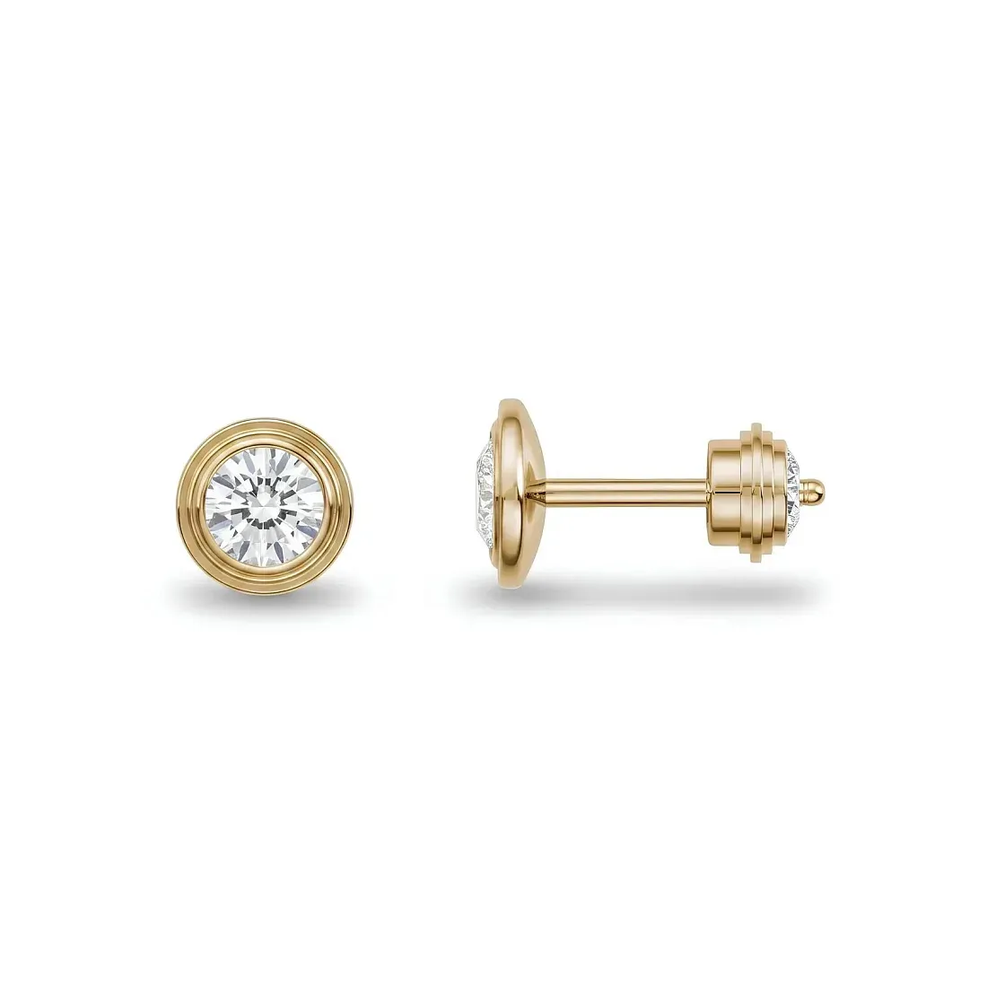 Cartier Серьги d'Amour stud earrings, 2 diamonds, medium model Yellow Gold - фото 3