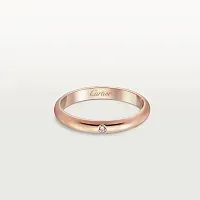 Cartier Обручальное кольцо с 1 бриллиантом 1895 2,6 мм Rose Gold - фото 1