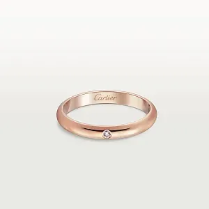 Cartier Обручальное кольцо с 1 бриллиантом 1895 2,6 мм Rose Gold - фото 1
