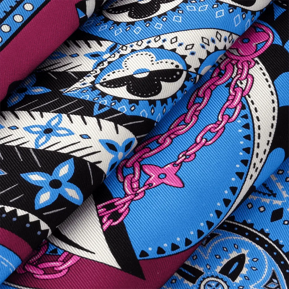 Louis Vuitton Платок-каре Feathers 70 Blue - фото 3