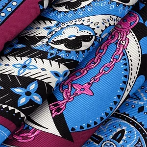 Louis Vuitton Платок-каре Feathers 70 Blue - фото 3
